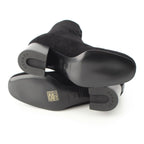 Hermes Voltige Wool Leather Exlibris Knit Boots Black 35 2 — view 5