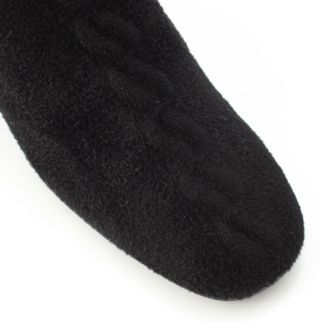 Hermes Voltige Wool Leather Exlibris Knit Boots Black 35 2 — view 6