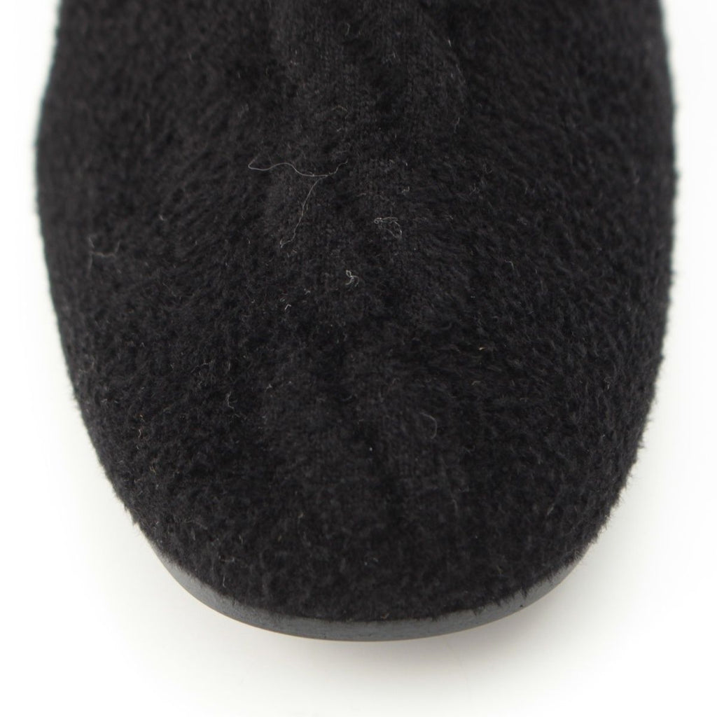 Hermes Voltige Wool Leather Exlibris Knit Boots Black 35 2 — view 7