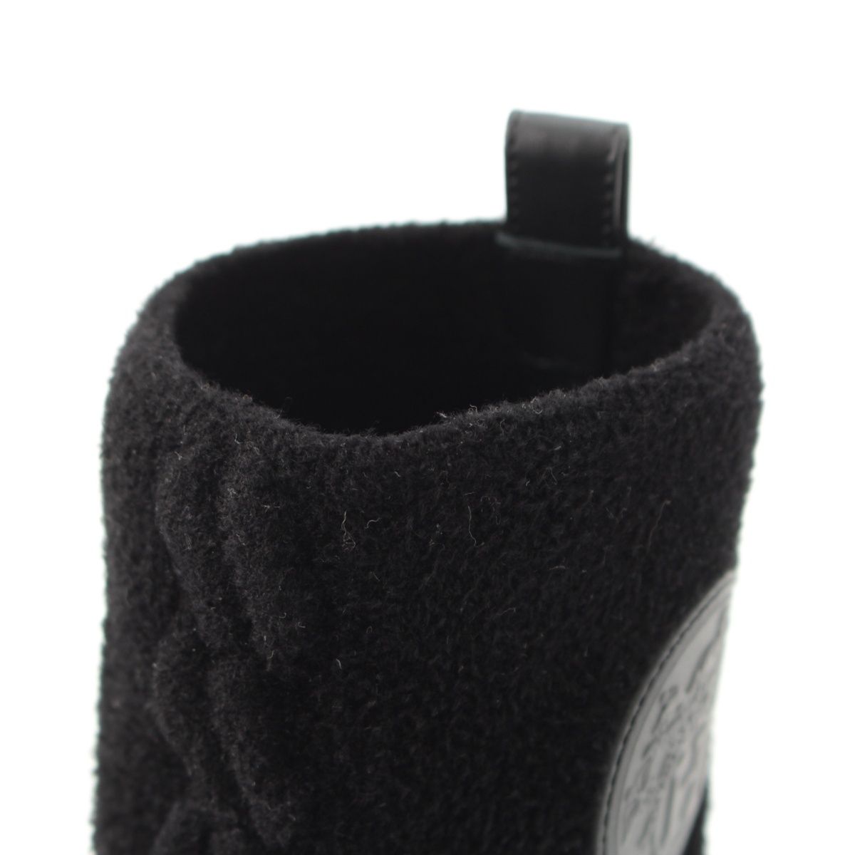 Hermes Voltige Wool Leather Exlibris Knit Boots Black 35 2 — view 8