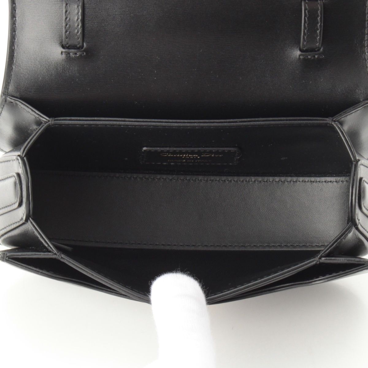 Dior 30 Montane Avenue Calf Leather 2-Way Shoulder Handbag Black — view 6