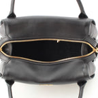 Prada Madras Leather Logo Flower Bow Ring 2-Way Shoulder Handbag Multicolor — view 7