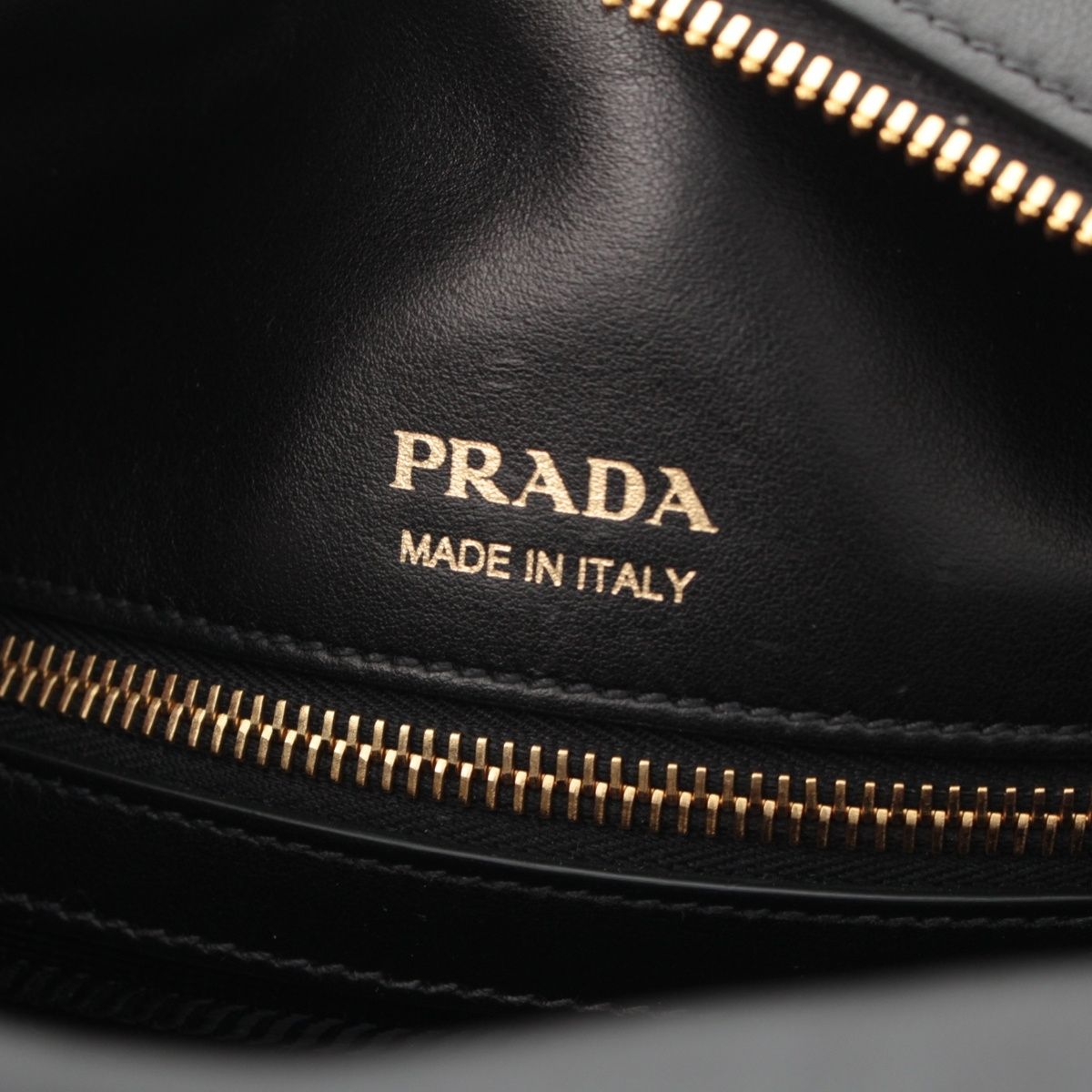 Prada Madras Leather Logo Flower Bow Ring 2-Way Shoulder Handbag Multicolor — view 8