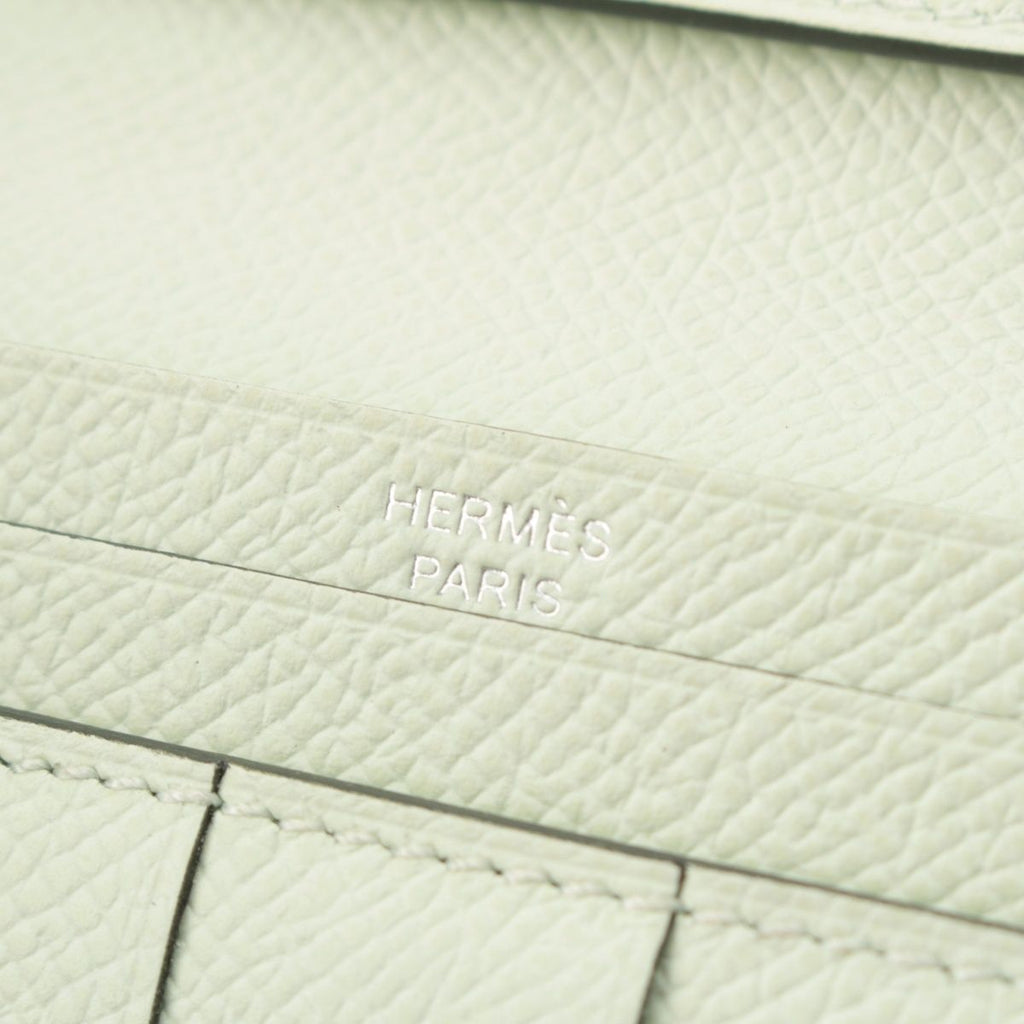 Hermes Bearn Souffle Epsom Wallet Silver Valfiz — view 6