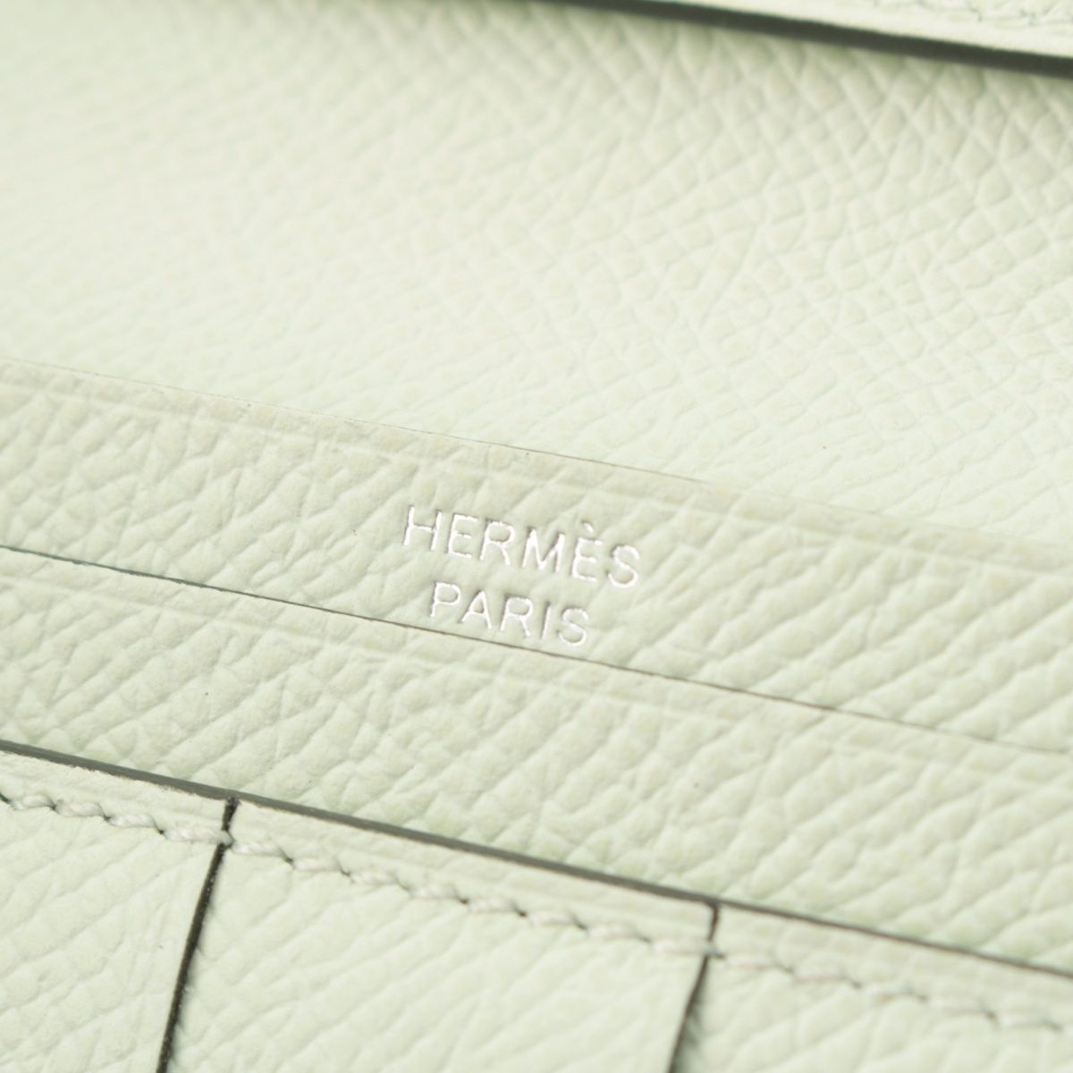 Hermes Bearn Souffle Epsom Wallet Silver Valfiz — view 6