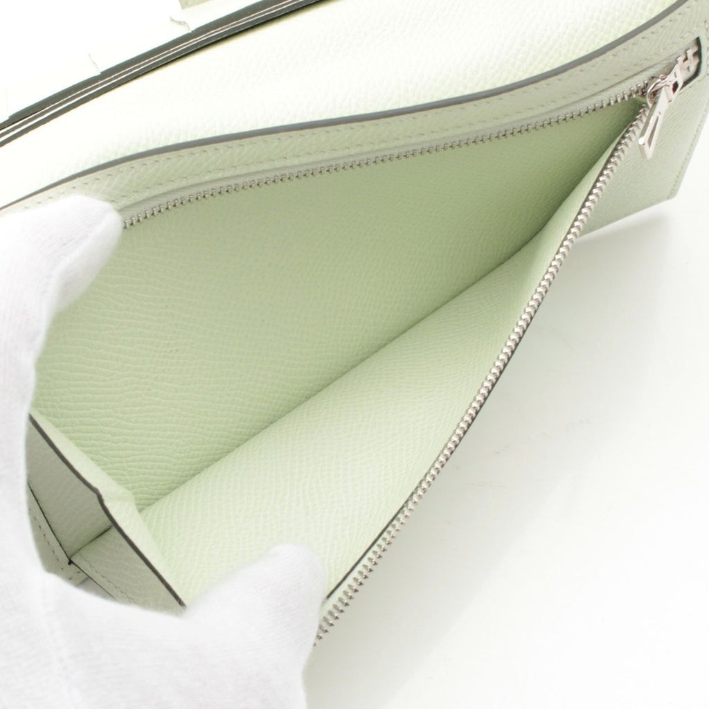 Hermes Bearn Souffle Epsom Wallet Silver Valfiz — view 5