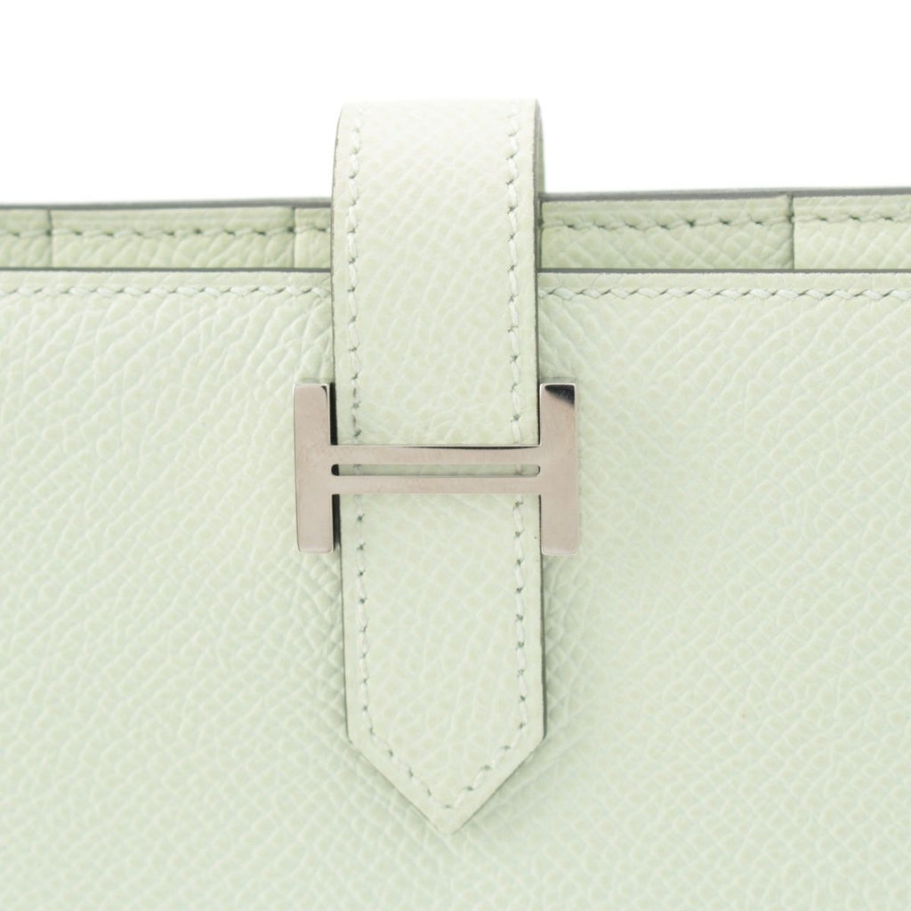Hermes Bearn Souffle Epsom Wallet Silver Valfiz — view 8