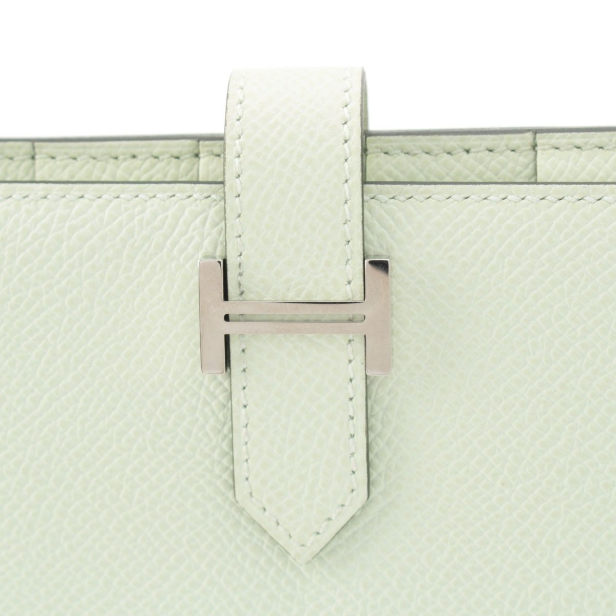 Hermes Bearn Souffle Epsom Wallet Silver Valfiz — view 8