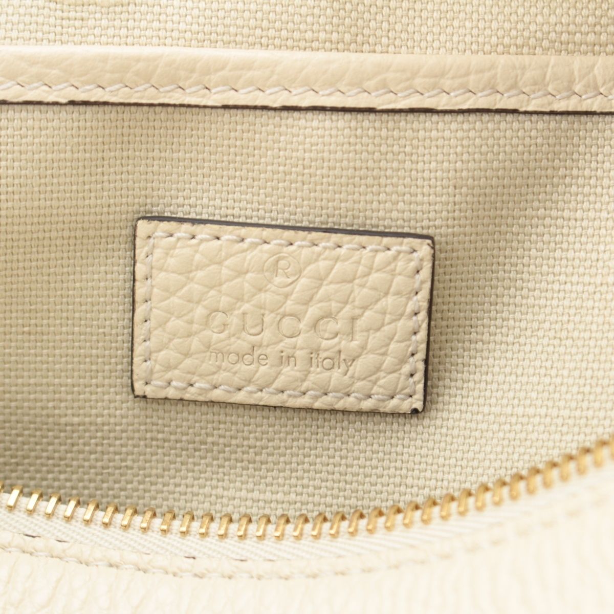 Gucci Horsebit Half Shoulder Bag White — view 7