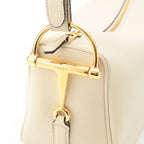 Gucci Horsebit Half Shoulder Bag White — view 8
