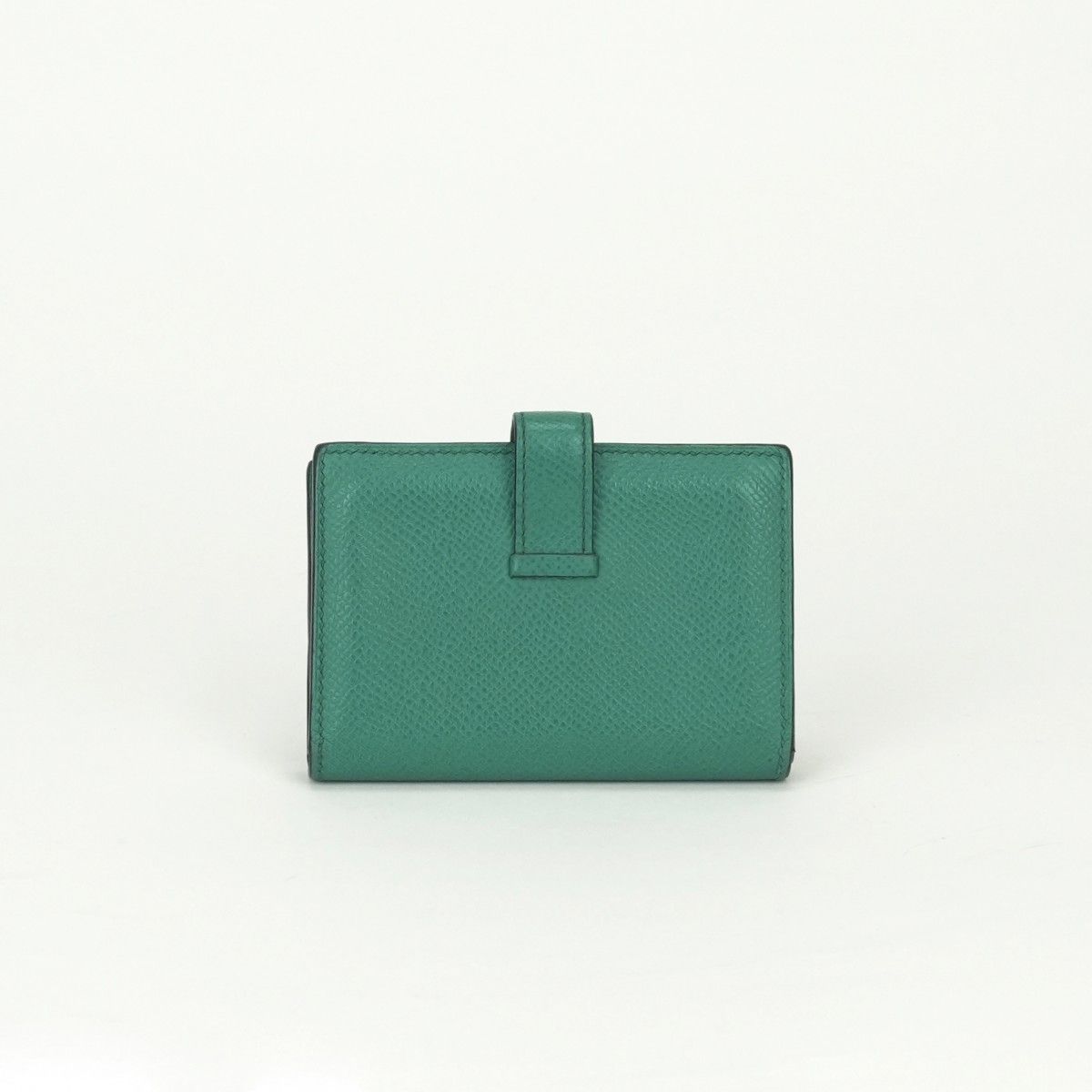 Hermes Bearn Mini Wallet with Coin Purse Bifold Mini Epsom Vertigo Vert Green — view 2