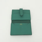 Hermes Bearn Mini Wallet with Coin Purse Bifold Mini Epsom Vertigo Vert Green — view 7