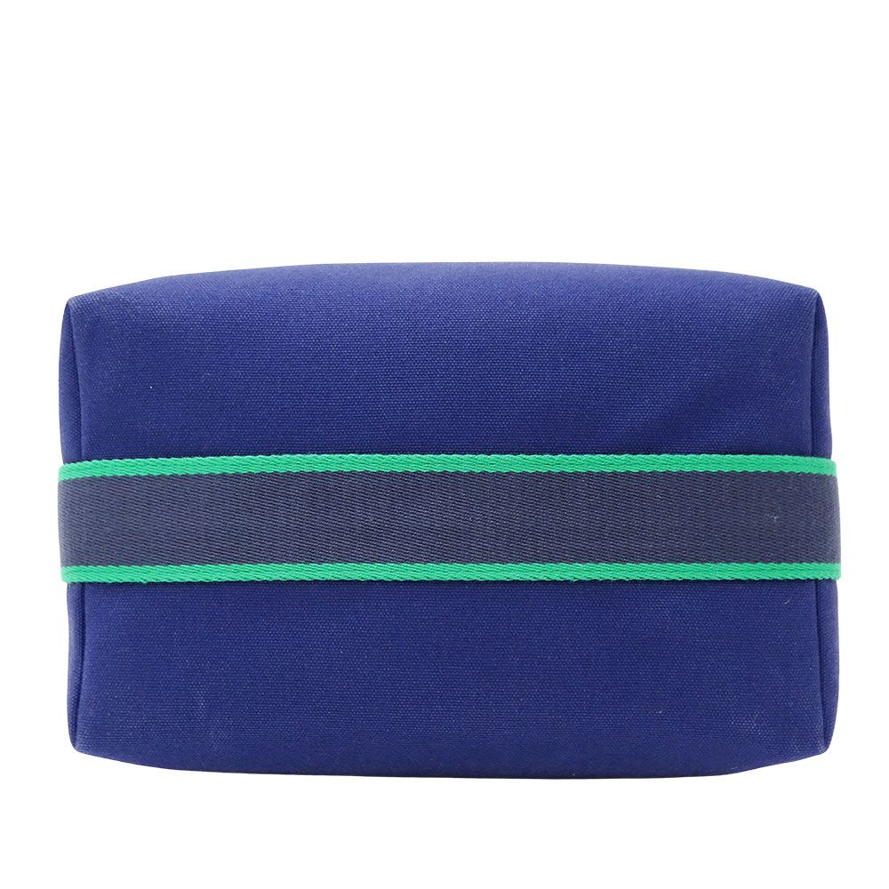 Hermes Handbag Bride-a-Brac GM Canvas Marine Blue 03 Pouch Case Makeup Simple — view 3