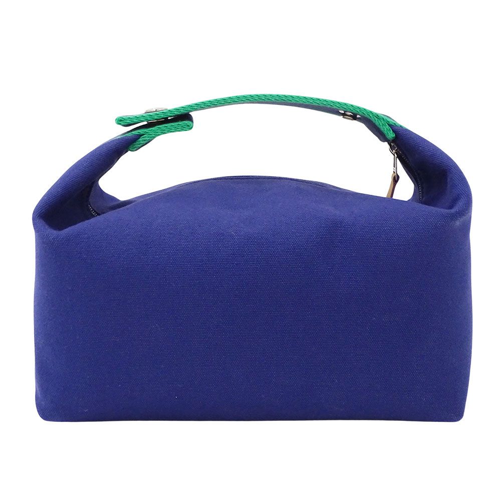 Hermes Handbag Bride-a-Brac GM Canvas Marine Blue 03 Pouch Case Makeup Simple — view 2