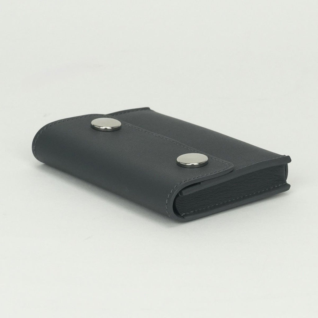 Hermes Knap Card Case Swift Graphite Gray Silver — view 4