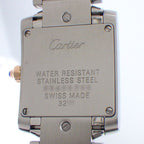 Cartier Watch Tank Francaise SM 11 Point Diamond Index Square Guilloche Silver — view 4
