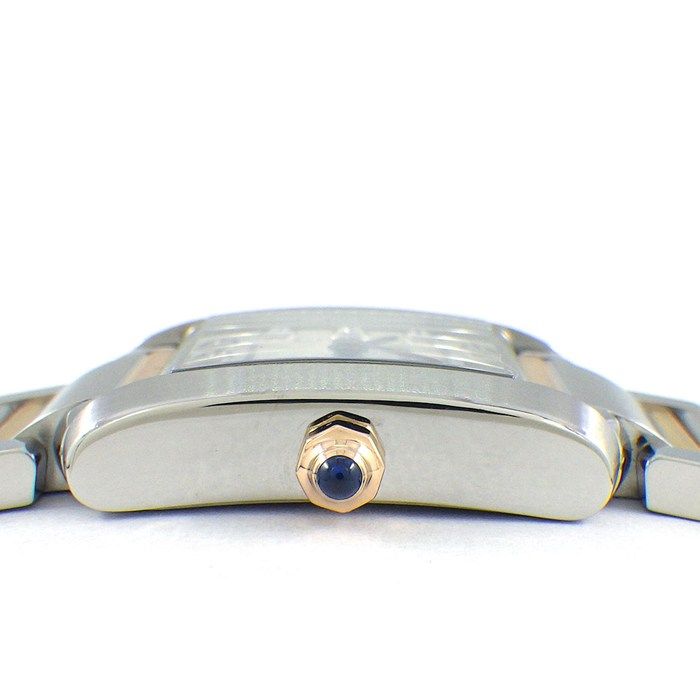 Cartier Watch Tank Francaise SM 11 Point Diamond Index Square Guilloche Silver — view 2