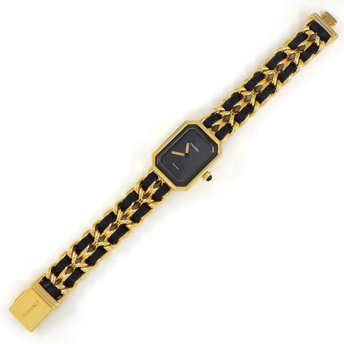 Chanel Watch Premier M Octagonal Black Dial Chain Bracelet Leather Quartz Analog — view 3