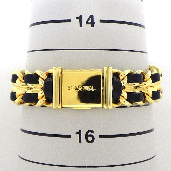Chanel Watch Premier M Octagonal Black Dial Chain Bracelet Leather Quartz Analog — view 9