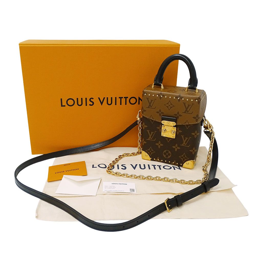 Louis Vuitton 2-Way Shoulder Bag Monogram Reverse Canvas Camera Box Brown — view 7