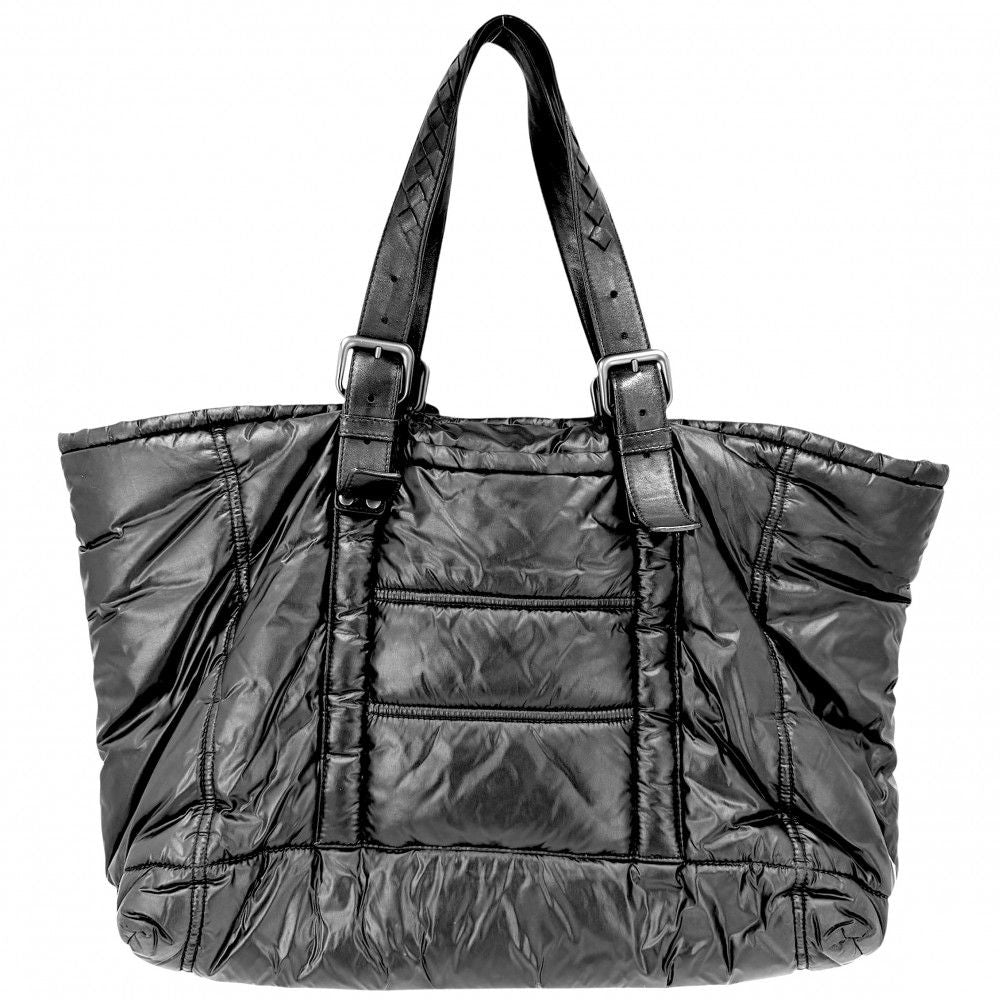 Bottega Veneta Tote Intrecciato Spinner Car Handbag Nylon Leather Black — view 2