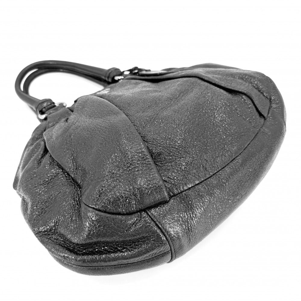 Prada Handbag Tote Shoulder Leather Black Silver — view 3