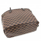 Louis Vuitton Tote Neverfull MM Handbag Shoulder Damier Canvas Brown Gold — view 3