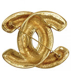 Chanel Brooch Quilted CC Logo Vintage Gold Plated — view 2