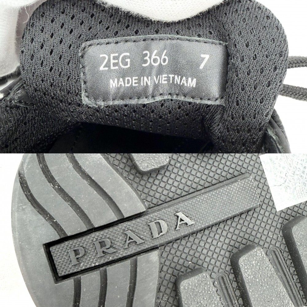 Prada Sneakers Logo Shoes 7 Sizes Nylon Black — view 6