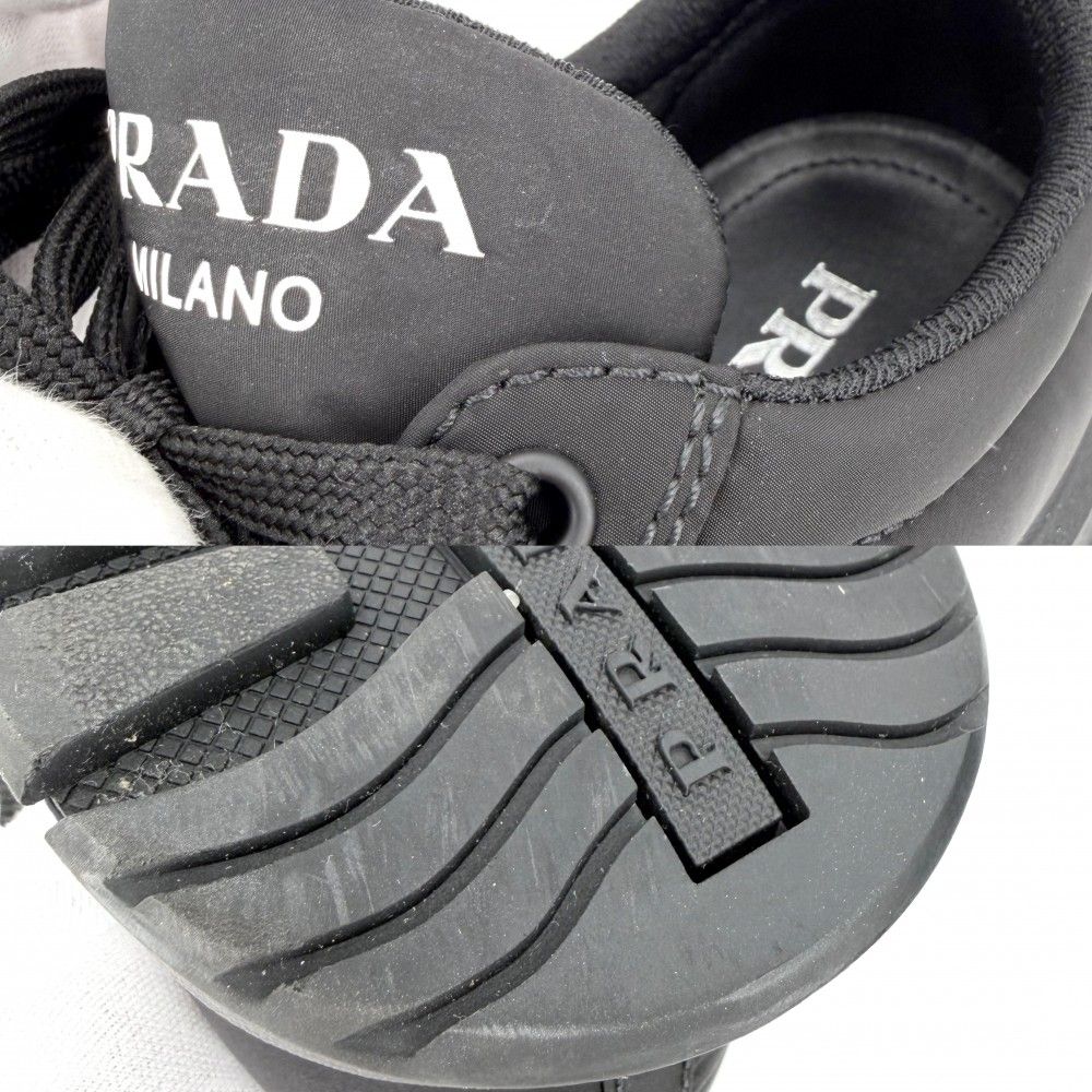 Prada Sneakers Logo Shoes 7 Sizes Nylon Black — view 8