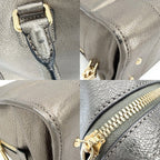 Loewe Anagram Amazona 36 Mini Boston Bag Shoulder Metallic Leather Gold — view 8