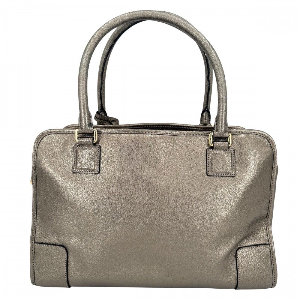 Loewe Anagram Amazona 36 Mini Boston Bag Shoulder Metallic Leather Gold — view 2
