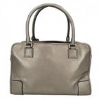 Loewe Anagram Amazona 36 Mini Boston Bag Shoulder Metallic Leather Gold — view 2