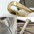 Loewe Anagram Amazona 36 Mini Boston Bag Shoulder Metallic Leather Gold — view 9