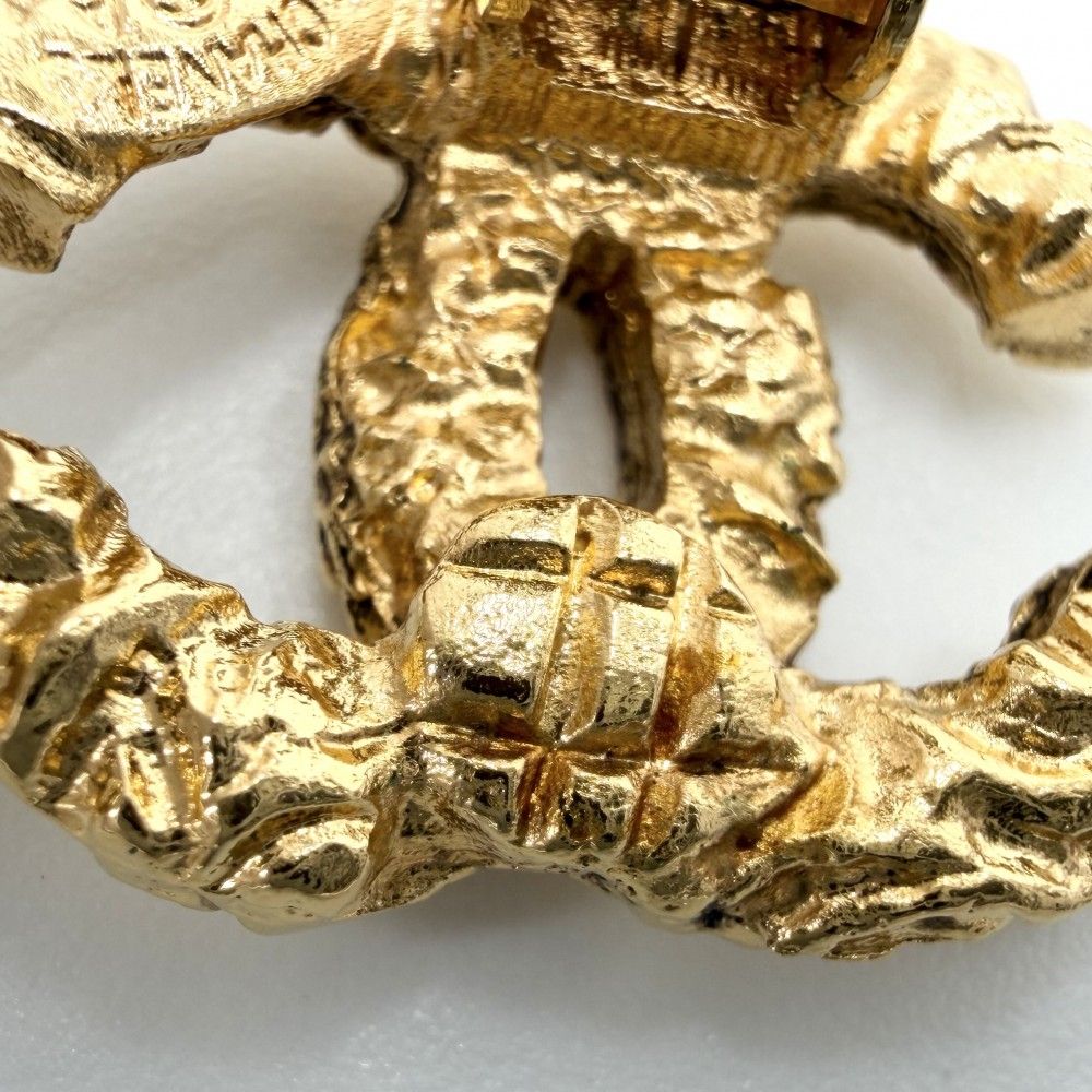 Chanel Earrings Magma Lava CC Logo Gold Plated — view 7