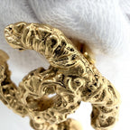 Chanel Earrings Magma Lava CC Logo Gold Plated — view 5