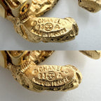 Chanel Earrings Magma Lava CC Logo Gold Plated — view 4