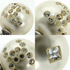 Chanel Necklace CC Logo Chain Faux Pearl Rhinestone White Silver — view 6