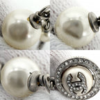 Chanel Bracelet CC Logo Adjustable Star with Faux Pearl Rhinestone Silver White — view 6