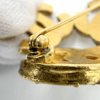 Chanel Brooch CC Logo Triple Coco Vintage Gold Plated — view 9