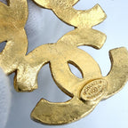 Chanel Brooch CC Logo Triple Coco Vintage Gold Plated — view 6