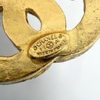 Chanel Brooch CC Logo Triple Coco Vintage Gold Plated — view 4