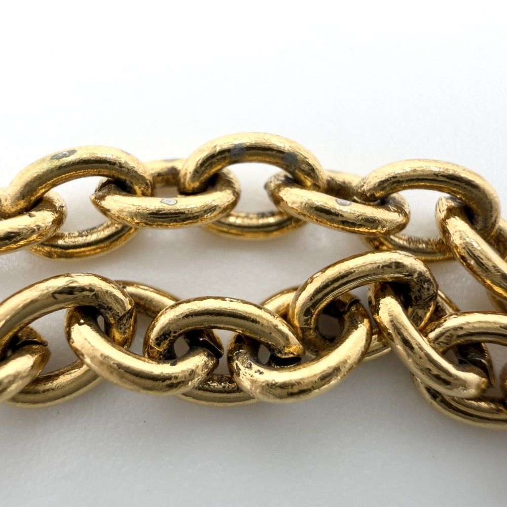 Chanel Necklace Quilted CC Logo Gold Plated — view 9