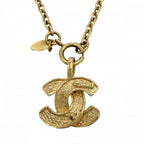 Chanel Necklace Quilted CC Logo Gold Plated — view 2