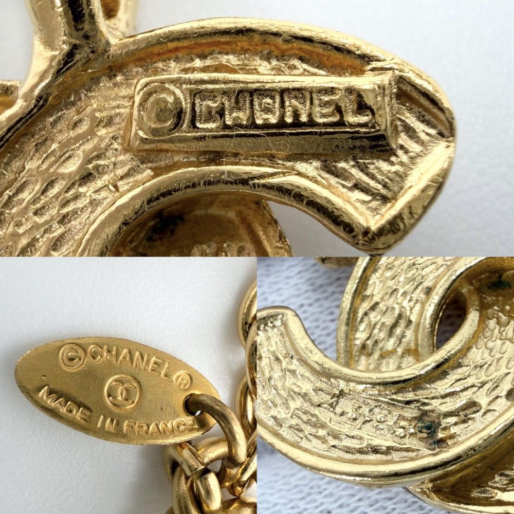 Chanel Necklace Quilted CC Logo Gold Plated — view 4