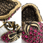 Gucci Earrings Strawberry Motif Interlocking Rhinestone Pink Gold — view 6