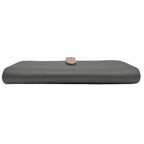 Celine Large Strap Wallet Grained Calf Skin Gray Vintage Pink Bifold — view 5