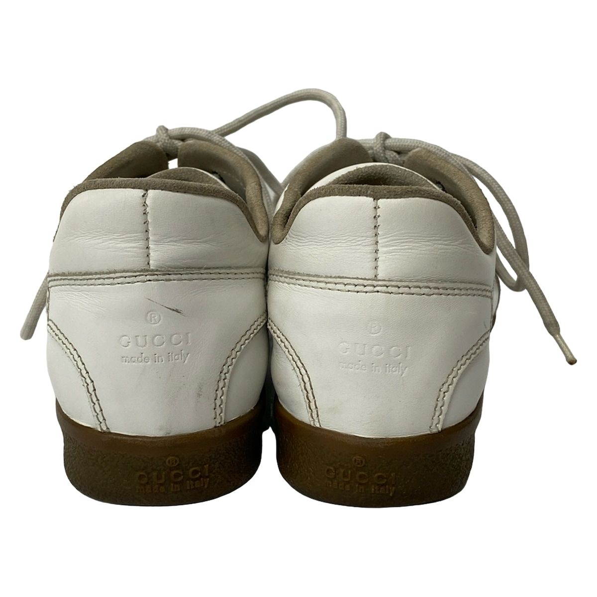 Gucci Sneakers 36.5 White Light Gray Jacket Trainer Leather — view 3