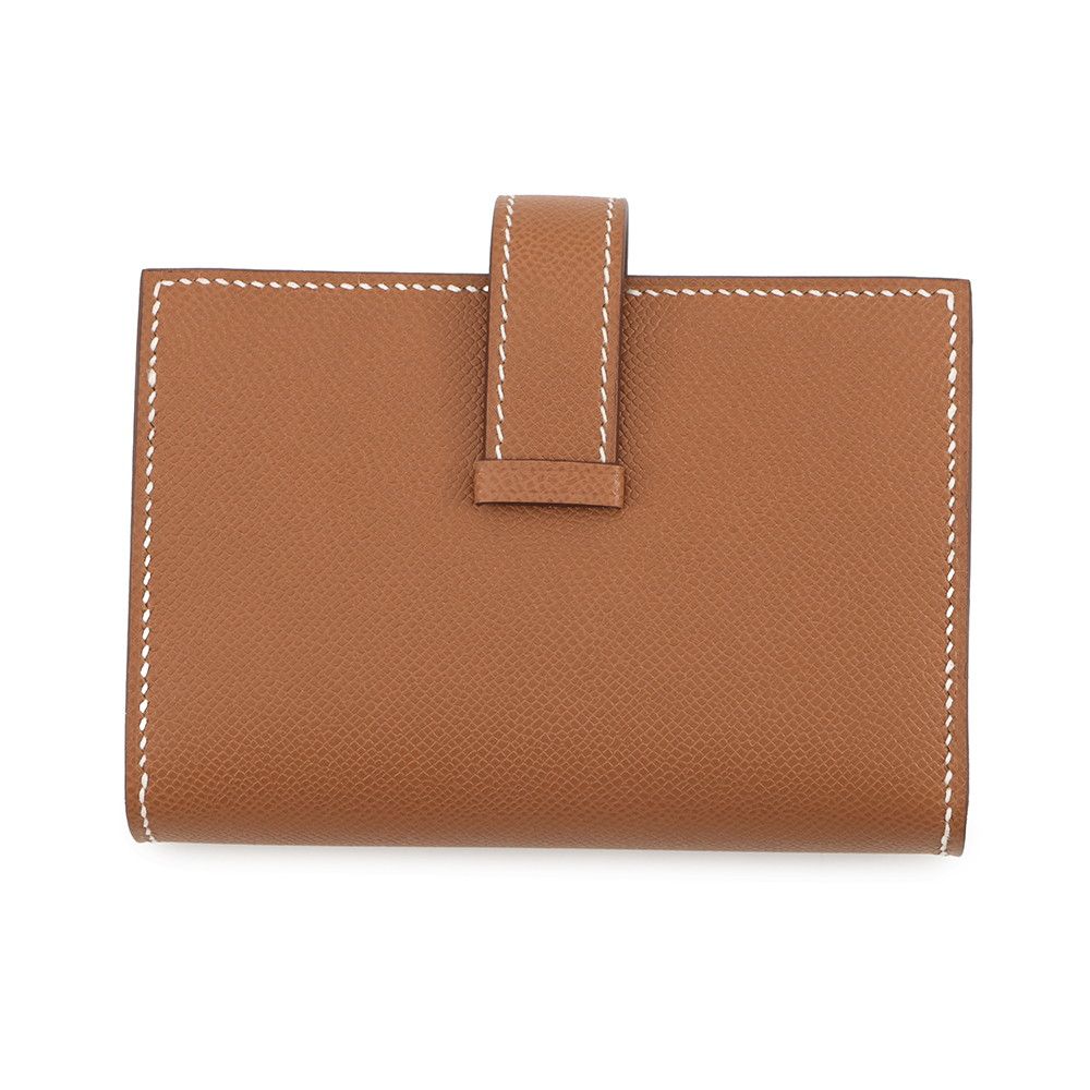 Hermes Card Case Bearn Mini Coin Purse Gold Silver Vo Madame — view 3