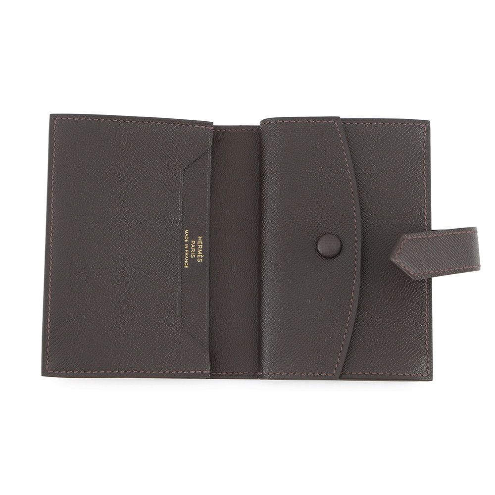 Hermes Card Case Bearn Mini Coin Purse Bible Gold Vo Madame — view 4